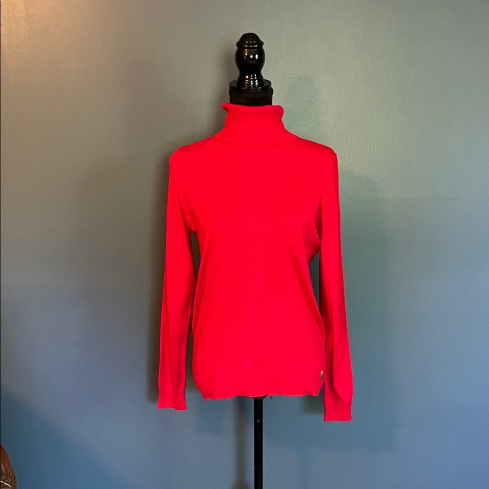 Calvin Klein Red Turtleneck Top